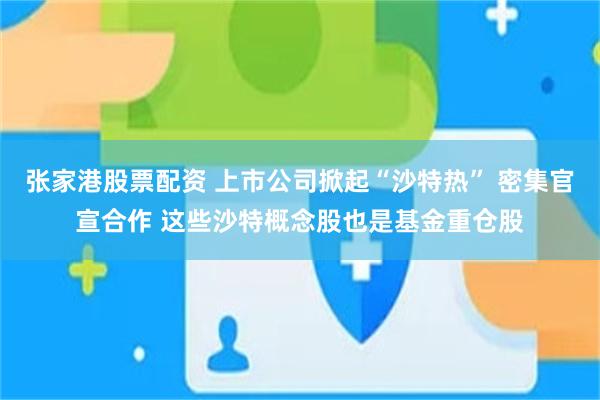 张家港股票配资 上市公司掀起“沙特热” 密集官宣合作 这些沙特概念股也是基金重仓股