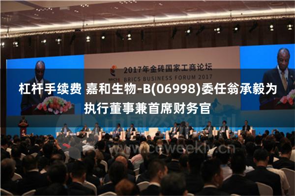 杠杆手续费 嘉和生物-B(06998)委任翁承毅为执行董事兼首席财务官