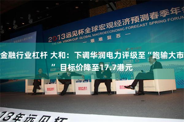 金融行业杠杆 大和：下调华润电力评级至“跑输大市” 目标价降至17.7港元