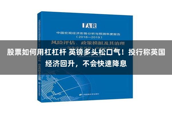 股票如何用杠杠杆 英镑多头松口气！投行称英国经济回升，不会快速降息