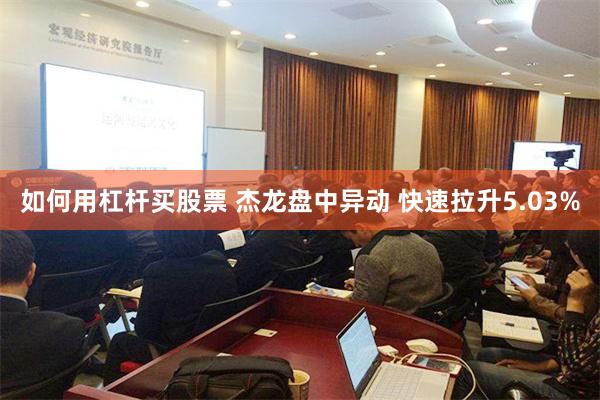 如何用杠杆买股票 杰龙盘中异动 快速拉升5.03%
