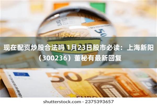 现在配资炒股合法吗 1月23日股市必读：上海新阳（300236）董秘有最新回复
