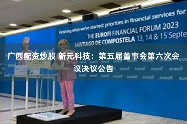 广西配资炒股 新元科技：第五届董事会第六次会议决议公告