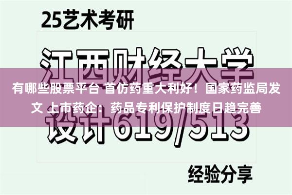 有哪些股票平台 首仿药重大利好！国家药监局发文 上市药企：药品专利保护制度日趋完善