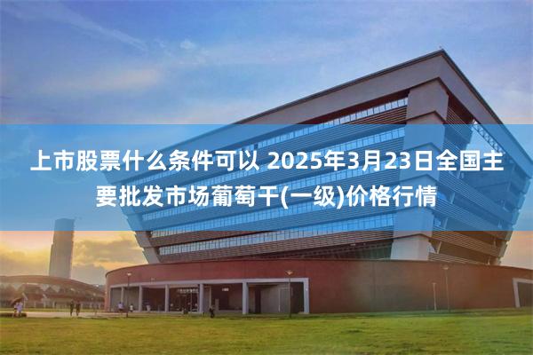 上市股票什么条件可以 2025年3月23日全国主要批发市场葡萄干(一级)价格行情