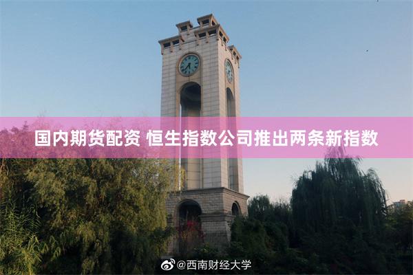 国内期货配资 恒生指数公司推出两条新指数