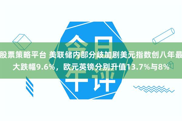 股票策略平台 美联储内部分歧加剧美元指数创八年最大跌幅9.6%，欧元英镑分别升值13.7%与8%